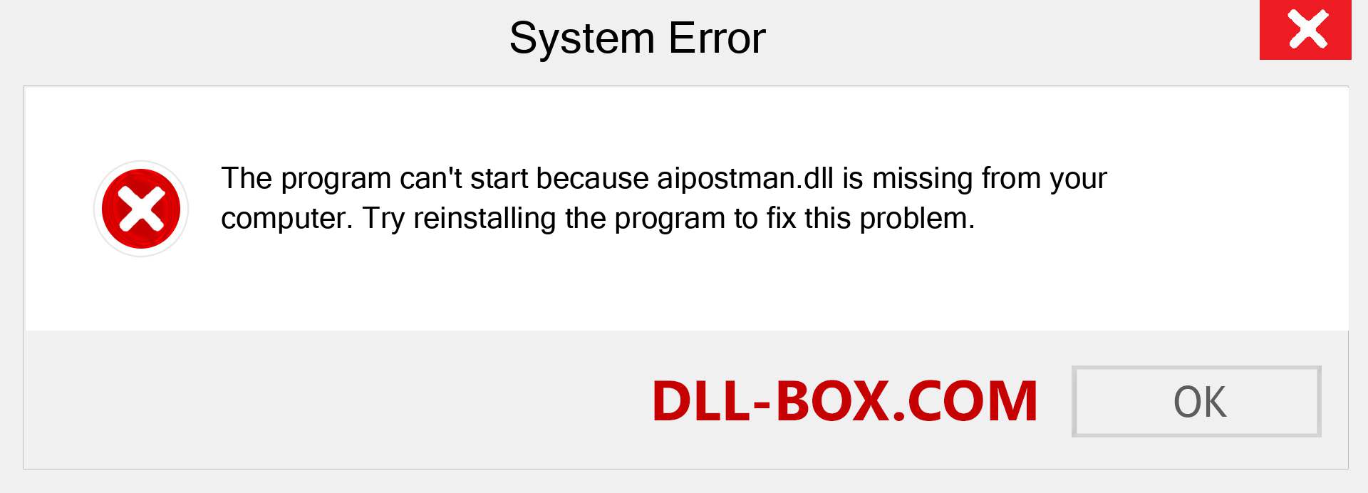  aipostman.dll file is missing?. Download for Windows 7, 8, 10 - Fix  aipostman dll Missing Error on Windows, photos, images